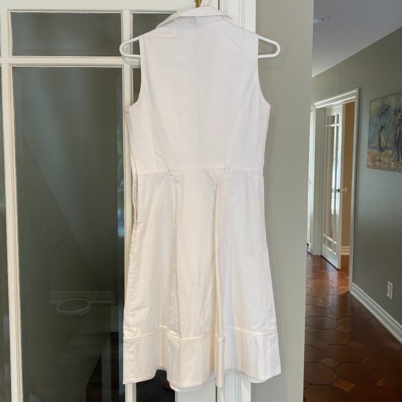 Calvin Klein White Button-up Collar Dress - Picture 4 of 5